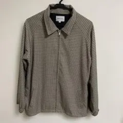 【EMMA CLOTHES】チェック柄 ジップブルゾン ジャケット M