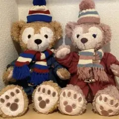 ダッフィー　シェリーメイ ぬいぐるみ　コスチューム　マフラー　コート　帽子　⛄️