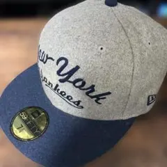 New Era 59FIFTY グレー/ネイビー キャップ