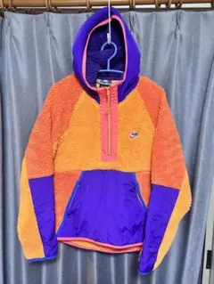 ナイキNIKEボアフリースジャケット　マルチカラー　プルオーバー　ゆめまる M