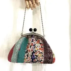 Handmade 蝶と昆虫柄 がま口 ショルダーバッグ 藤井風 バッグ - メルカリ