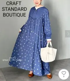 CRAFT STANDARD BOUTIQUEインド綿混キルト切替花柄ワンピースのサムネイル