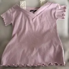 INGNI ピンク リブ編み Tシャツ M