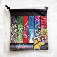 ポケモン　巾着S 小　小物入れ　男の子　ピカチュウ　レックウザ　コップ袋