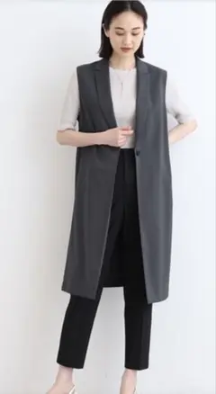 INDIVI ジレジャケット　ロングジレ