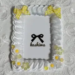 ホイップデコ トレカケース 硬質ケース b8 リボン フラワー イエロー