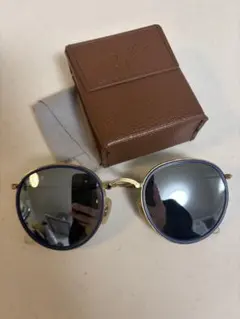 Ray-Ban ラウンドサングラス 折り畳み　ミラーレンズ