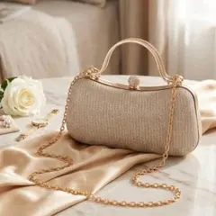 パーティバッグ ゴールド 結婚式 入学式 謝恩会 ショルダー クラッチ 卒業式