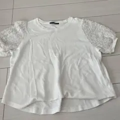 パフスリーブ白Tシャツ