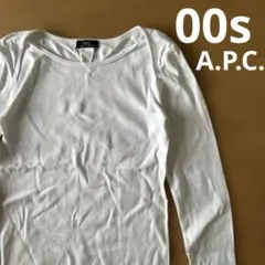 00s A.P.C ビンテージ　白　ロンT y2k 日本製　長袖トップス　平成のサムネイル