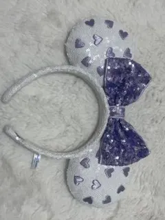 ディズニー ハート型スパンコールカチューシャ