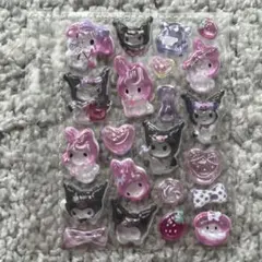 【おすそ分け】マイメロ　クロミ　ボンボンドロップシール　A8