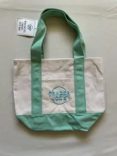 TRADER JOE'S ミント色トートバッグ