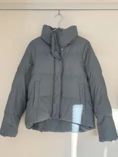 GU ジーユー レディース ダウンジャケット ブルー 水色 Mサイズ フード付き