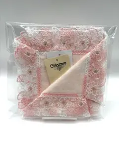 【新品未使用】近沢レースハンカチ　桜便り　ピンク