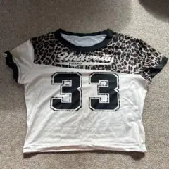 SHEIN XS レオパード柄 Tシャツ 33