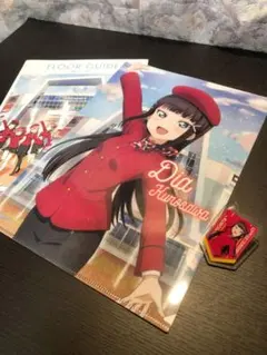 ららぽーと沼津 ラブライブ 黒澤ダイヤ ファイル アクリルバッジ おまけ付き