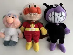 アンパンマン バイキンマン　ジャムおじさん　ぬいぐるみ 3体セット