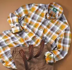 メーカーズシャツ鎌倉 マドラスチェックボタンダウンシャツ 長袖スポーツシャツ M