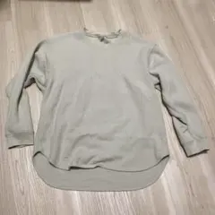 ワッフルクルーネックT長袖　UNIQLO