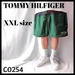 90s〜00s トミーヒルフィガー 水陸両用 ハーフパンツ メッシュ 緑 XXLのサムネイル