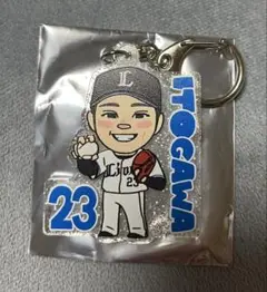 埼玉西武ライオンズ　糸川亮太　デフォルメ　ラメキーホルダー