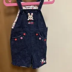Miki House デニムオーバーオール 80