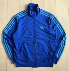 【美品】adidas ファイヤーバード トラックジャケット 青 L