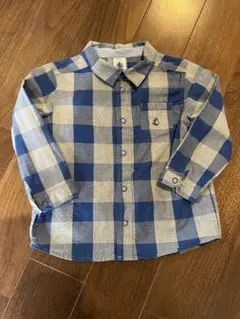 Petit Bateau チェックシャツ トップス 24m/86cm