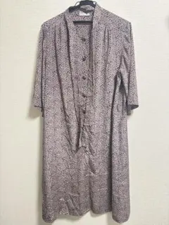 花柄　七分袖　ワンピース　古着　ユーズド ヴィンテージ