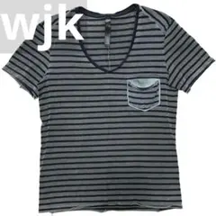 Safari掲載wjk poket combed jerseyボーダーTシャツLのサムネイル
