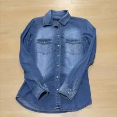 ZARA BASIC デニムシャツ 長袖 Sサイズのサムネイル