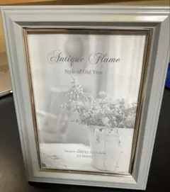 【新品】木製 フォトフレーム 写真立て 2L判 グレー