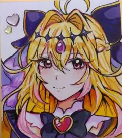 手描きイラスト 名探偵プリキュア キュアアルカナ・シャドウ ファン