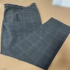 UNIQLO チェック柄スラックス Mサイズ グレー系