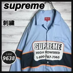 【入手困難!!】シュプリーム ✈︎刺繍 フロントロゴ 長袖シャツ ゆるだぼ