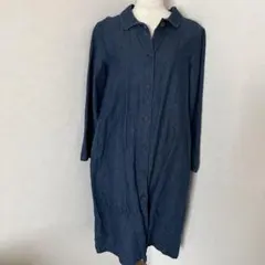 サンバレー　長袖デニムシャツ　羽織り　Ｍサイズ　コットン＆リネン