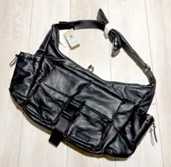 ニコアンド♡新品 レザー ロゴ 限定 バックル ショルダーバッグ