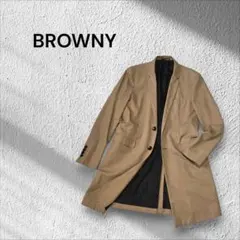 BROWNY テーラードジャケット　ハーフコート　ベージュ　Mのサムネイル