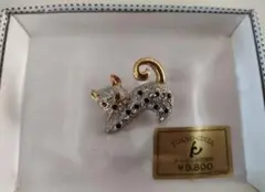 ヴィンテージ　猫　キャット　ブローチ