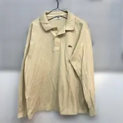 A821 ラコステ　長袖　ポロシャツ　ロンT ライトベージュ L相当