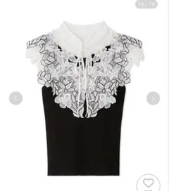 レースカラーノースリニット