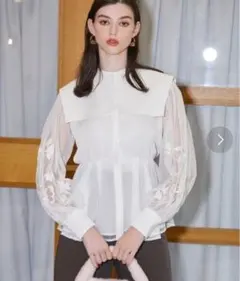 Bibiy. CAMILLE SHEER TOP WHITE - メルカリ