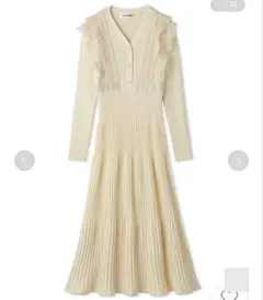 リリーブラウン シフォンドッキングニットワンピース