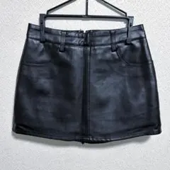 GYDA ブラックレザー パンツスカート ショートパンツ