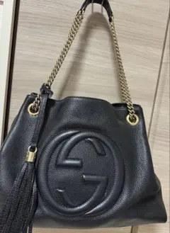 GUCCI ショルダーバッグ　ブラック　ソーホー　【訳あり】のサムネイル