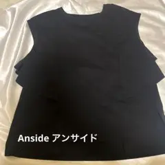 Anside アンサイド　半袖カットソー　ノースリーブトップス　カットソー　M