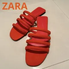 ZARA オレンジ　フラットサンダル　40のサムネイル