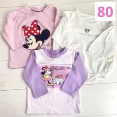 ベビー 80cm ミニー 長袖 カットソー ロンT 女の子 ディズニー