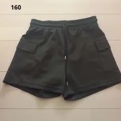 女の子 ショートパンツ 黒 160